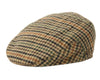 Men's Glen Plaid Herringbone Wool Tweed Newsboy Ivy Cap Gatsby Golf Flat Hat