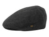 Men's Herringbone Wool Tweed Newsboy Ivy Cap Gatsby Golf Flat Hat