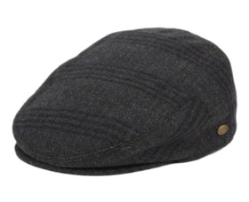 Men's Plaid Herringbone Wool Tweed Newsboy Ivy Cap Gatsby Golf Flat Hat