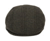 Men's Plaid Herringbone Wool Tweed Newsboy Ivy Cap Gatsby Golf Flat Hat