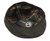 Men's Plaid Herringbone Wool Tweed Newsboy Ivy Cap Gatsby Golf Flat Hat