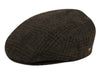 Men's Plaid Herringbone Wool Tweed Newsboy Ivy Cap Gatsby Golf Flat Hat