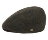 Men's Plaid Herringbone Wool Tweed Newsboy Ivy Cap Gatsby Golf Flat Hat