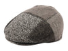 Check Patch Herringbone Men's Wool Tweed Newsboy Ivy Cap Gatsby Golf Flat Hat