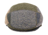 Check Patch Herringbone Men's Wool Tweed Newsboy Ivy Cap Gatsby Golf Flat Hat