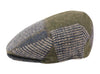 Check Patch Herringbone Men's Wool Tweed Newsboy Ivy Cap Gatsby Golf Flat Hat