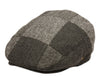 Herringbone Check Patch Men's Wool Tweed Newsboy Ivy Cap Gatsby Golf Flat Hat