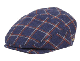 Men's 5 Panel Plaid Wool Tweed Newsboy Ivy Cap Gatsby Golf Flat Hat