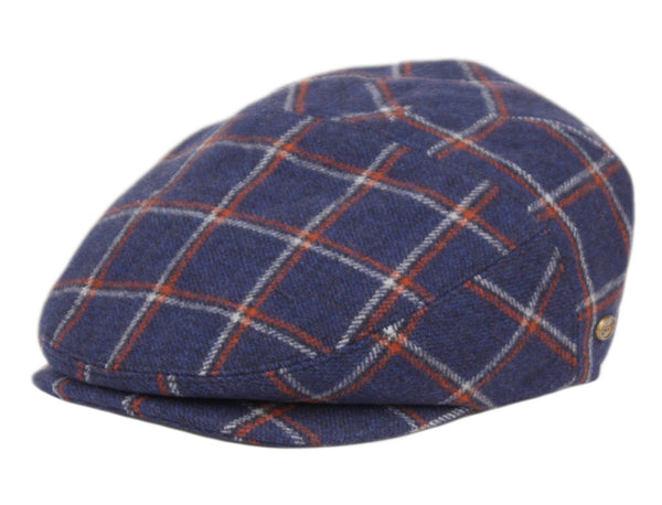 Men's 5 Panel Plaid Wool Tweed Newsboy Ivy Cap Gatsby Golf Flat Hat