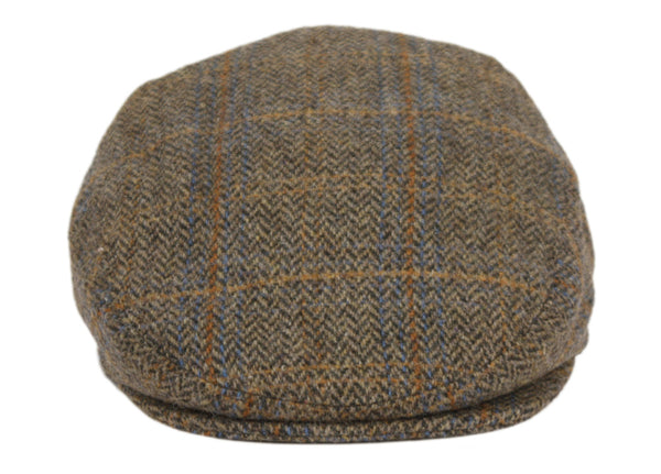 Wool Tweed Men's Plaid Herringbone Newsboy Ivy Cap Gatsby Golf Flat Hat