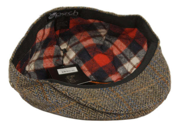 Wool Tweed Men's Plaid Herringbone Newsboy Ivy Cap Gatsby Golf Flat Hat