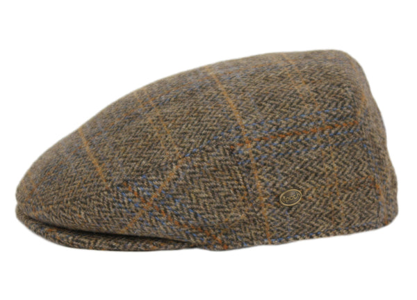 Wool Tweed Men's Plaid Herringbone Newsboy Ivy Cap Gatsby Golf Flat Hat