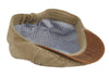 Men's Leather Brim Cotton Duckbill Ivy Newsboy Cap Gatsby Hat Cabbie Cap