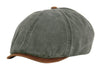 Men's Leather Brim Cotton Duckbill Ivy Newsboy Cap Gatsby Hat Cabbie Cap