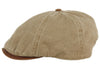 Men's Leather Brim Cotton Duckbill Ivy Newsboy Cap Gatsby Hat Cabbie Cap