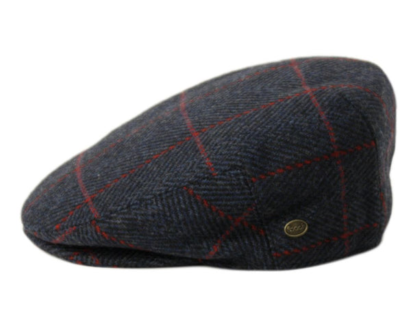 Wool Tweed Men's Plaid Herringbone Newsboy Ivy Cap Gatsby Golf Flat Hat