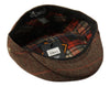 Wool Tweed Men's Plaid Herringbone Newsboy Ivy Cap Gatsby Golf Flat Hat