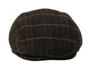 Wool Tweed Men's Plaid Herringbone Newsboy Ivy Cap Gatsby Golf Flat Hat