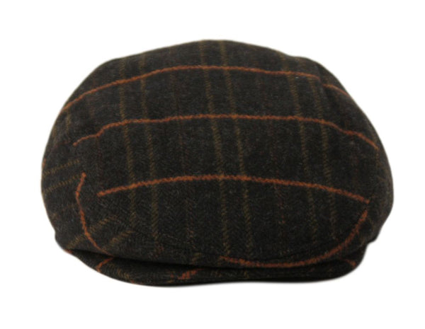 Wool Tweed Men's Plaid Herringbone Newsboy Ivy Cap Gatsby Golf Flat Hat