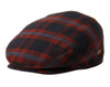 Men's Plaid Herringbone Wool Tweed Newsboy Ivy Cap Gatsby Golf Flat Hat