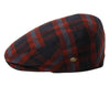 Men's Plaid Herringbone Wool Tweed Newsboy Ivy Cap Gatsby Golf Flat Hat