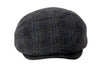 Men's 5 Panel Plaid Wool Tweed Newsboy Ivy Cap Gatsby Golf Flat Hat