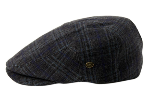 Men's 5 Panel Plaid Wool Tweed Newsboy Ivy Cap Gatsby Golf Flat Hat