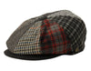 Men's Classic 8 Panel Patchwork Wool Blend Newsboy Ivy Cap Snap Brim Tweed Gatsby Hat