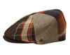 Men's Classic 8 Panel Patchwork Wool Blend Newsboy Ivy Cap Snap Brim Tweed Gatsby Hat