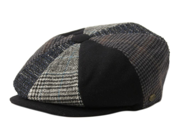 Men's Classic 8 Panel Wool Blend Newsboy Ivy Cap Snap Brim Tweed Gatsby Hat