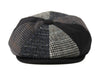 Men's Classic 8 Panel Wool Blend Newsboy Ivy Cap Snap Brim Tweed Gatsby Hat