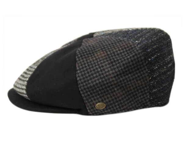 Men's Classic 8 Panel Wool Blend Newsboy Ivy Cap Snap Brim Tweed Gatsby Hat