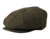 Men's Herringbone Wool Blend Tweed Newsboy Ivy Cap Snap Brim Gatsby Hat