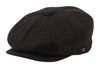 Men's Herringbone Wool Blend Tweed Newsboy Ivy Cap Snap Brim Gatsby Hat