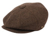 Men's Herringbone Wool Blend Tweed Newsboy Ivy Cap Snap Brim Gatsby Hat