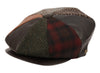 Men's 8 Panel Patchwork Wool Blend Newsboy Ivy Cap Snap Brim Tweed Gatsby Hat