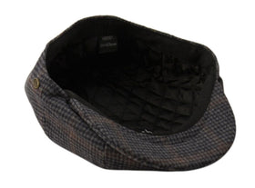 Men's Glen Plaid Wool Blend Tweed Herringbone Newsboy Ivy Cap Snap Brim Gatsby Hat