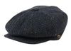 Men's Herringbone Tweed Wool Blend Newsboy Ivy Cap Snap Brim Gatsby Hat