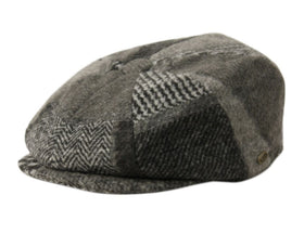 Men's Classic 8 Panel Wool Blend Newsboy Ivy Cap Snap Brim Tweed Gatsby Hat