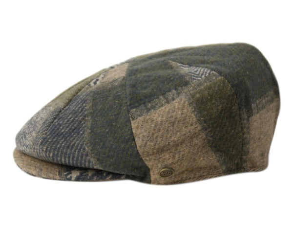 Men's Classic 8 Panel Wool Blend Newsboy Ivy Cap Snap Brim Tweed Gatsby Hat