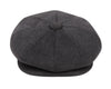 Men's Wool Blend Tweed Herringbone Newsboy Ivy Cap Snap Brim Gatsby Hat