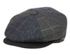 Men's Classic 8 Panel Patchwork Wool Blend Newsboy Ivy Cap Snap Brim Tweed Gatsby Hat