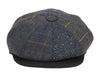 Men's Classic 8 Panel Patchwork Wool Blend Newsboy Ivy Cap Snap Brim Tweed Gatsby Hat