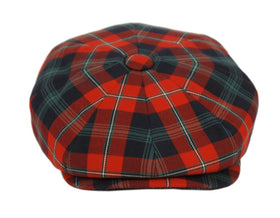 Men's Plaid Wool Blend Tweed Herringbone Newsboy Ivy Cap Snap Brim Gatsby Hat