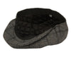 Men's Glen Plaid Wool Blend Tweed Herringbone Newsboy Ivy Cap Snap Brim Gatsby Hat