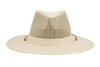 Man and Woman's Outdoor Safari Hats With Mesh Crown & Leather Chin Cord