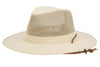 Outdoor Safari Hats With Mesh Crown & Leather Chin Cord