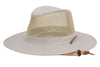 Outdoor Safari Hats With Mesh Crown & Leather Chin Cord