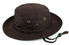 Cotton Bucket Sun Hat With Chin Cord Strap