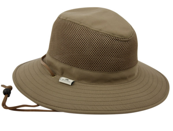 Man and Woman's Outdoor Safari Hat With Mesh Crown & Chin Cord Strap